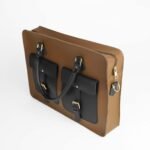 Buckle Laptop bag Brown & black - Image 3