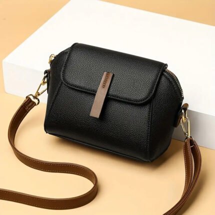 Mini Flap Crossbody Bag Black